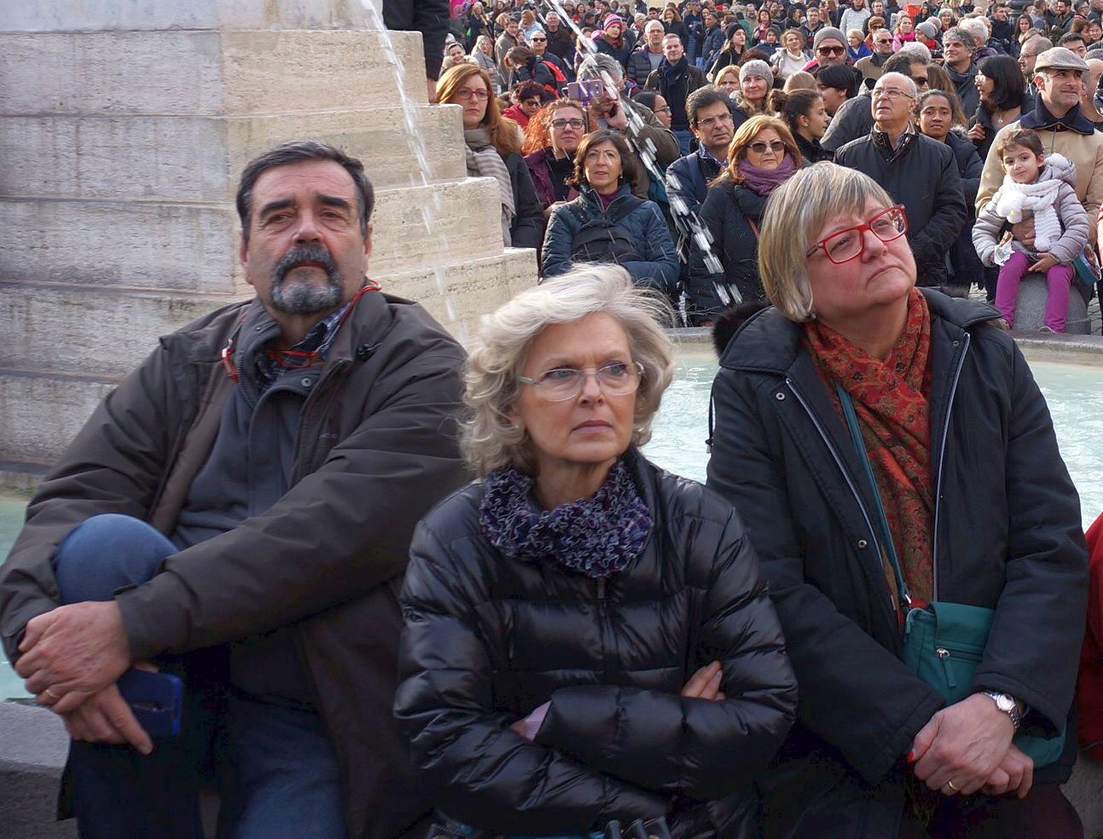 Spettatori a Piazza del Popolo